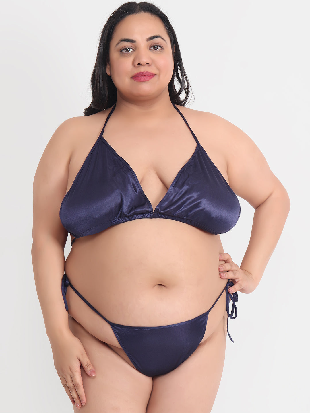 Plus Size Sexy Navy Honeymoon Bridal Bikini Set 13N