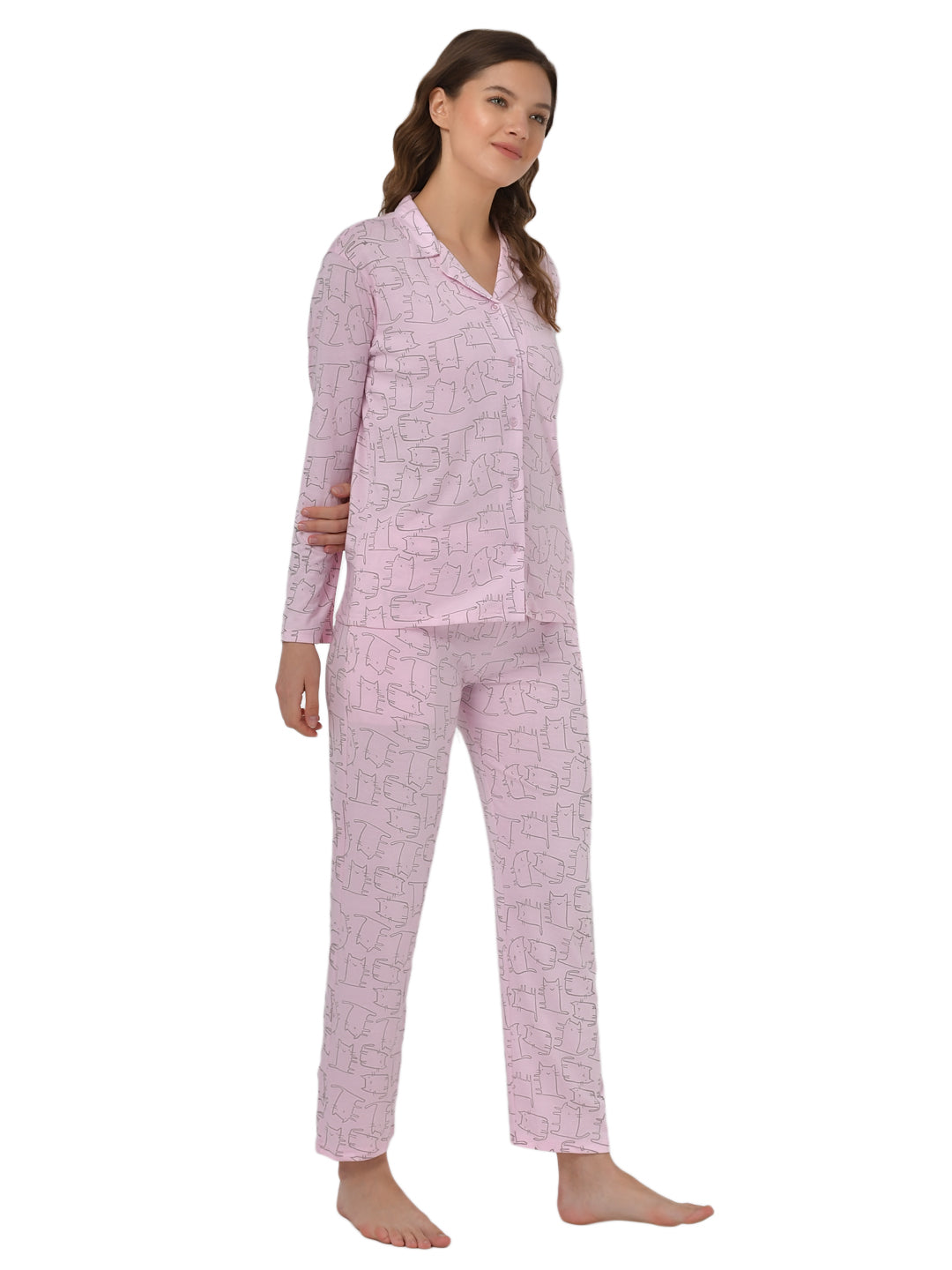 Pink pajama online set