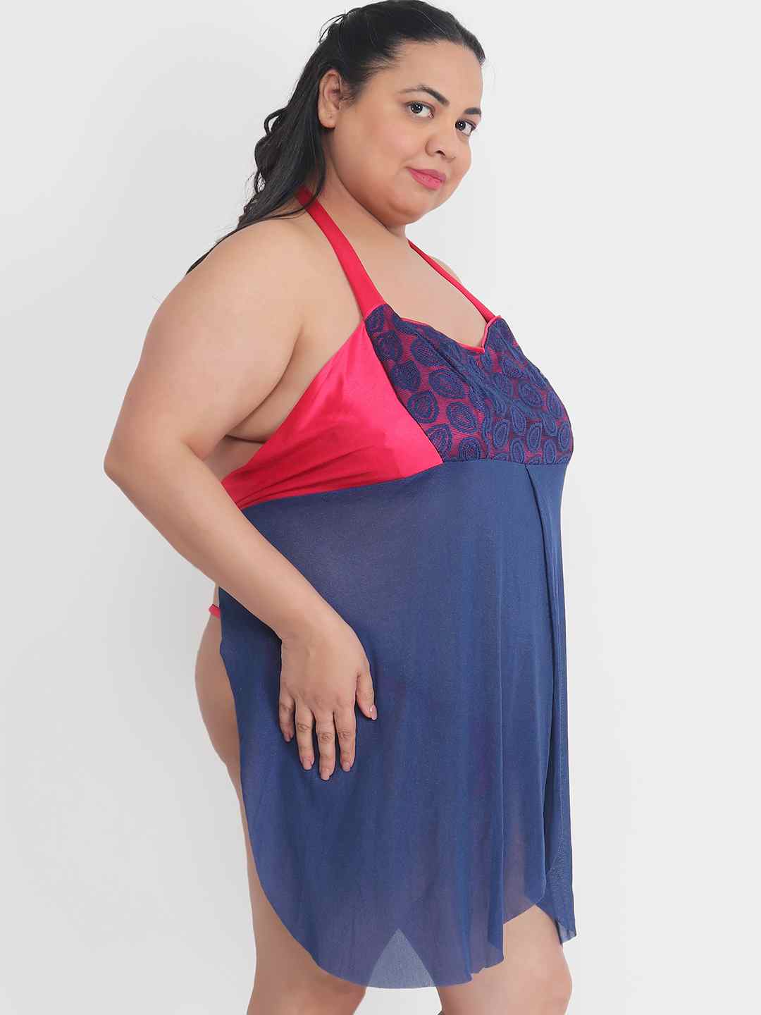 Plus Size Sexy Babydoll Bikini Dress with Panty for Honeymoon