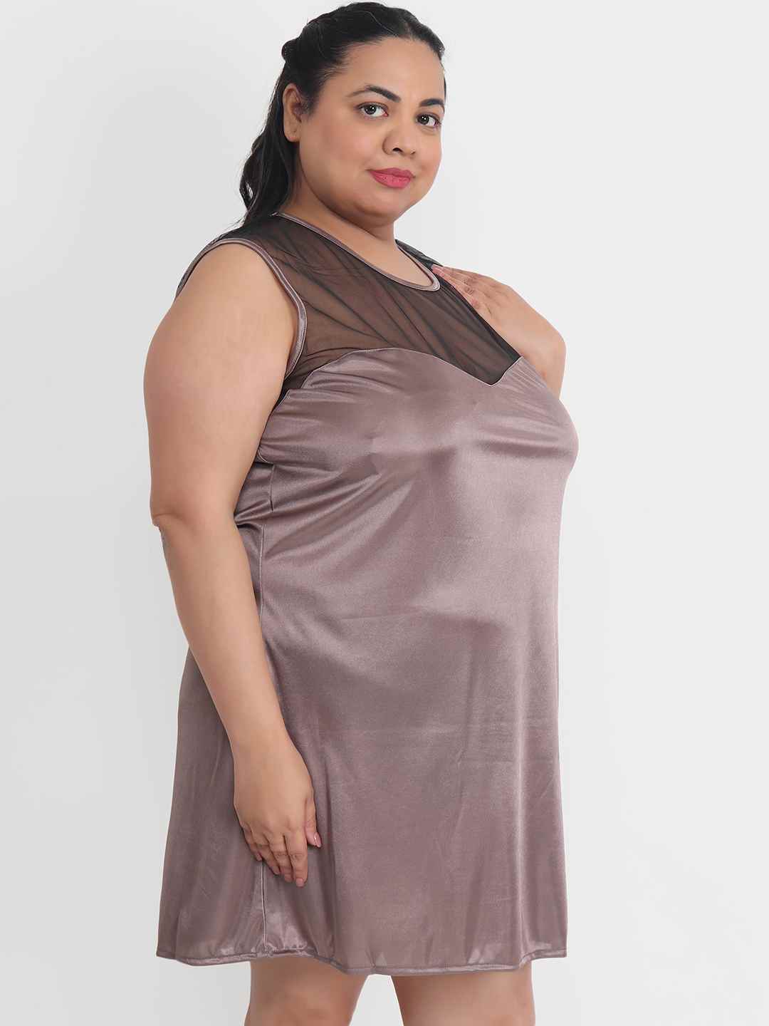 Plus size satin babydoll best sale