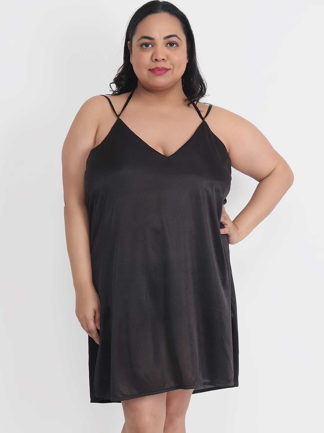 Plus size black outlet babydoll dress