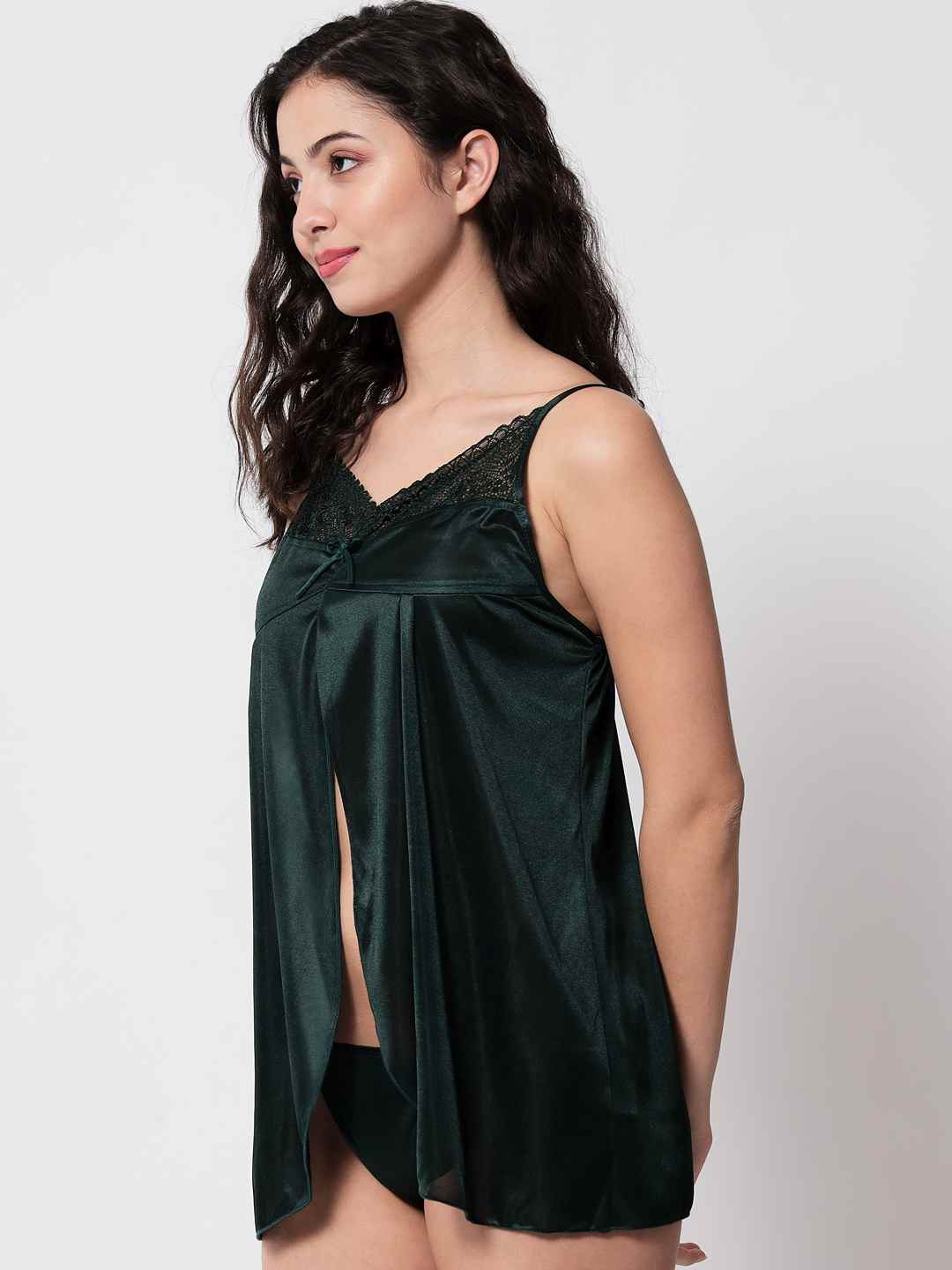 Plus Size Satin Green Honeymoon Babydoll Hot Night Dress 41Gb – Klamotten